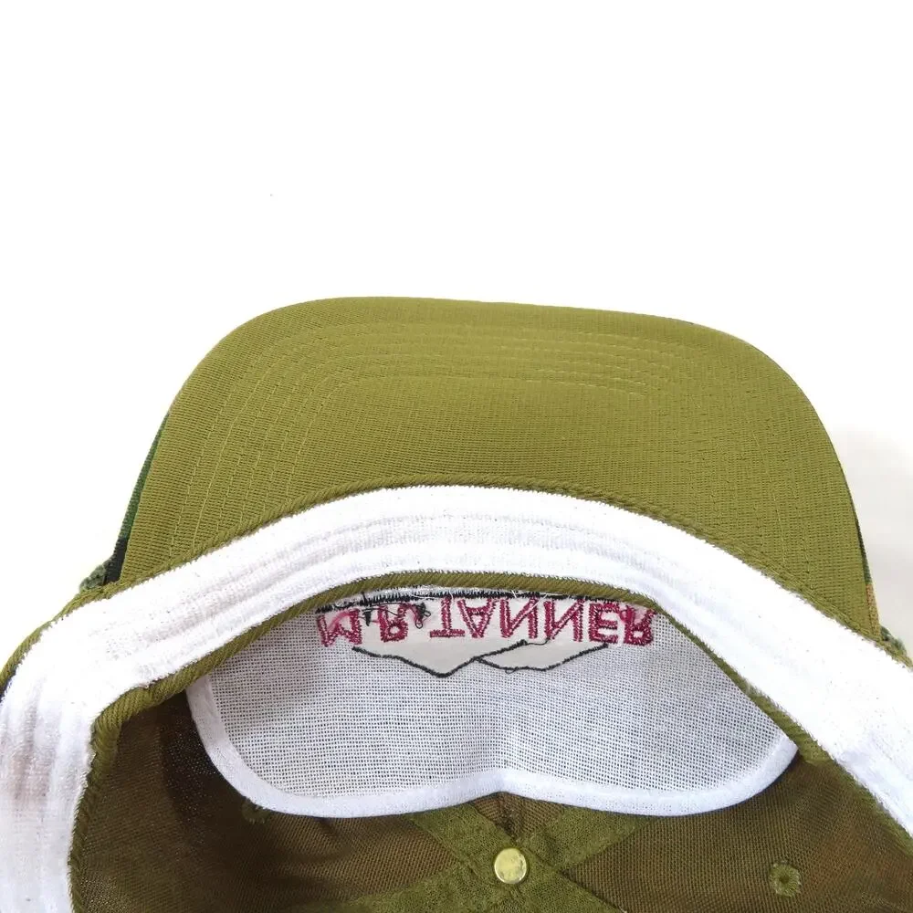 Mr. Tanner Mining Inc Hat Woodland Camo Rope Trucker Green San Sun SnapBack 90s